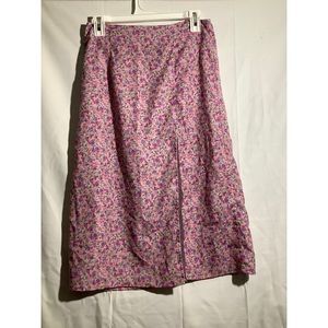 SHEIN Side Slit Floral Skirt